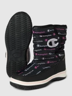 CHAMPION Boots Mit Allover-Logo Modell 'FLAKEY' - Schwarz -Guesi Bekleidung Geschaft 959l4kij6p8jgh2e6kskmcii6l436d9m657j6dam892kciq4a0okciq16cp4scam8l9kmk1p70pkgghi713jid9j6krj4phlckr3ee1k6gs32ob4c5i34d34c8pjedr36cqjicg
