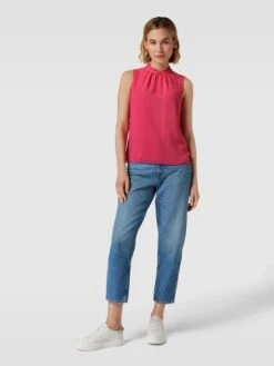 Jake*s Collection Blusentop Mit Schlüsselloch-Ausschnitt - Fuchsia