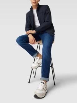 Blauer USA Sneaker Im Colour-Blocking-Design Modell 'DIXON' - Weiß