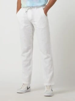 MCNEAL Regular Fit Hose Aus Leinenmischung - Weiß -Guesi Bekleidung Geschaft 98r36dii74o4sh24al7k8ki990p3ida29t1kcc2e8p9j6ka99p6kshig8544ala19co4qk9j8h836gai713jgd9ocgr34cr560pjechk61imae366oojgohg70om2cr16lgmaco
