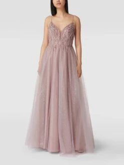 Mascara Abendkleid Mit Glitter-Effekt - Rosé