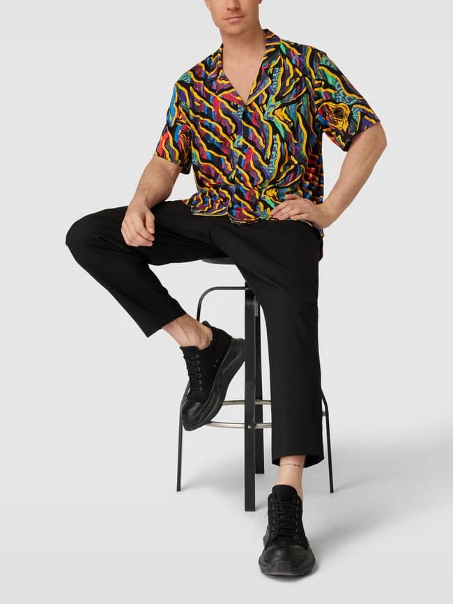 CARLO COLUCCI Freizeithemd Mit Allover-Muster - Schwarz 3 CARLO COLUCCI Freizeithemd Mit Allover-Muster - Schwarz