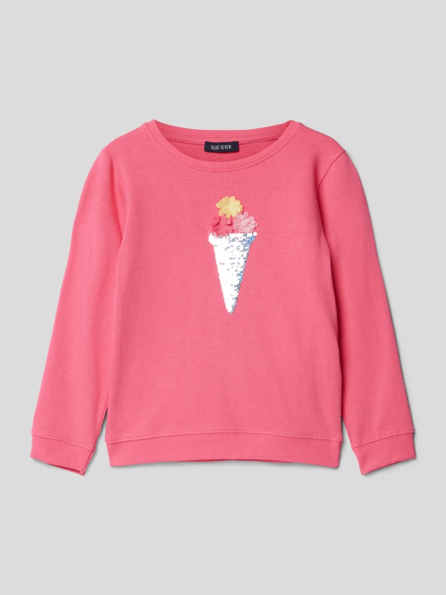 Blue Seven Sweatshirt Mit Zierbesatz - Pink 3 Blue Seven Sweatshirt Mit Zierbesatz - Pink