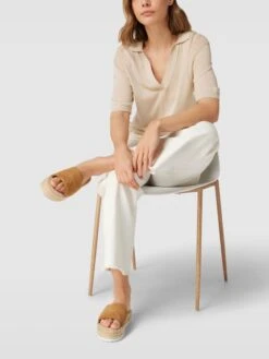 Espadrij Slides Mit Plateau-Sohle Modell 'Toulouse' - Camel