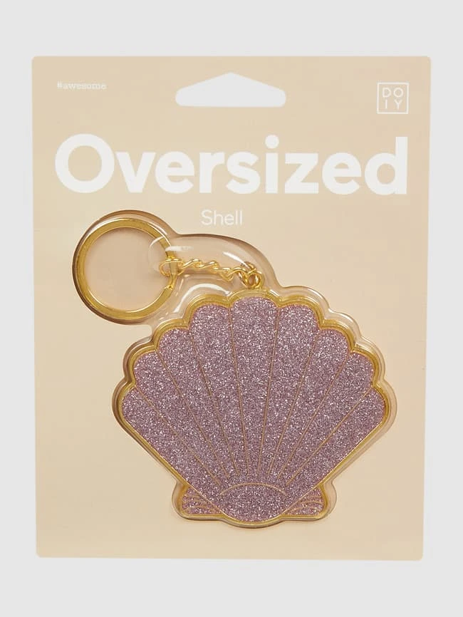 Doiy Schlüsselanhänger Aus Metall Modell 'Oversized Shell' - Flieder 3 Doiy Schlüsselanhänger Aus Metall Modell 'Oversized Shell' - Flieder