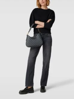 Guess Handtasche Mit Allover-Logo Modell 'BRENTON' - Schwarz