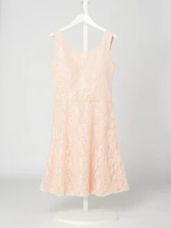 G.O.L. Kleid Aus Spitze Mit Zierperlen - Apricot