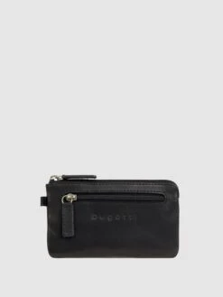 Bugatti Schlüsseletui Aus Leder Modell 'Primo' - Schwarz