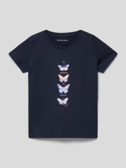 Tom Tailor T-Shirt Mit Motiv-Print - Marineblau