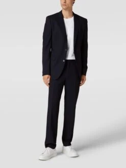 BOSS Regular Fit 2-Knopf-Sakko Mit Reverskragen Modell 'Jasper' - Marineblau