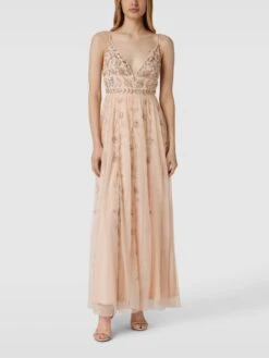 LACE & BEADS Abendkleid Mit Verstellbaren Spaghettiträgern - Hellrosa