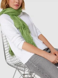 Drykorn Schal Mit Strukturmuster Modell 'RIKER' - Gras Grün