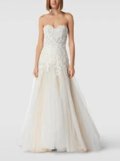 Unique Abendkleid Mit Herz-Ausschnitt - Offwhite