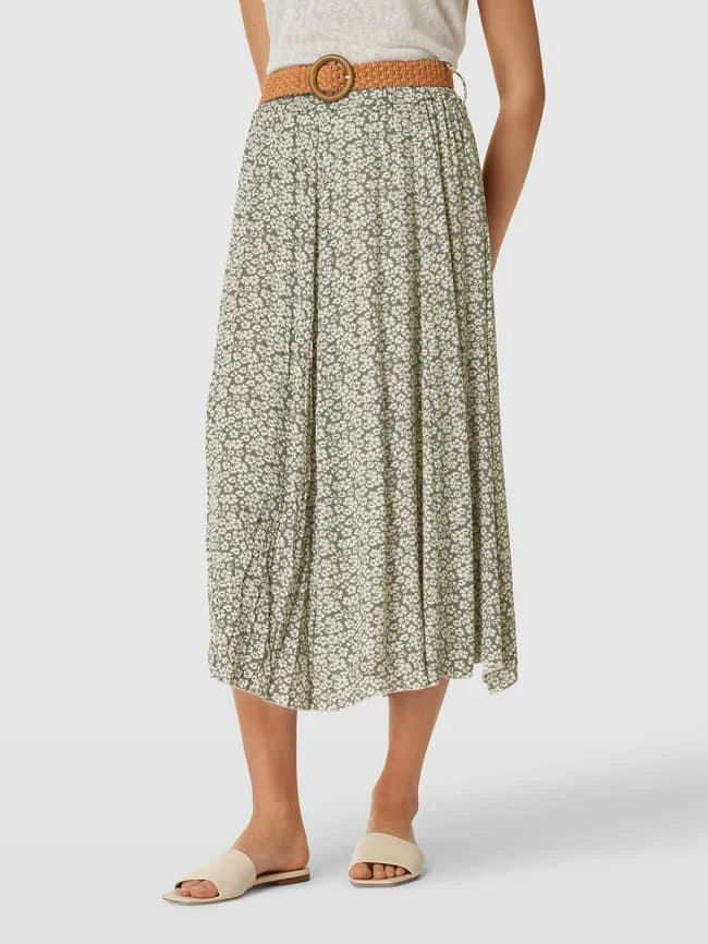 Apricot Midirock Aus Viskose Mit Gürtel - Khaki 6 Apricot Midirock Aus Viskose Mit Gürtel - Khaki – Bild 4