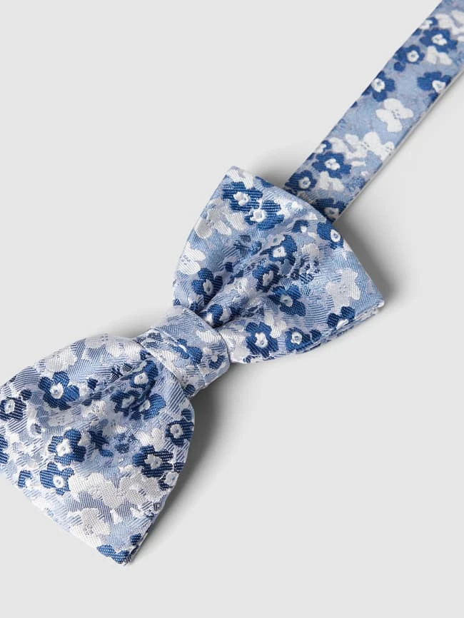 Prince Bowtie Fliege Und Einstecktuch Im Set Mit Allover-Muster - Marineblau 4 Prince Bowtie Fliege Und Einstecktuch Im Set Mit Allover-Muster - Marineblau – Bild 2