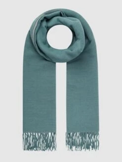 Kurt Beines Schal Mit Baumwoll-Anteil - Dunkelgrün