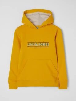 Jack & Jones Hoodie Mit Logo-Print Modell 'Friday' - Senfgelb