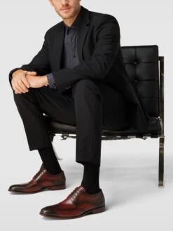 DIGEL Derby-Schuhe Aus Leder Modell 'SELLENG' - Cognac