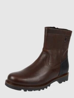 BULLBOXER Lederboots Mit Reißverschluss - Dunkelbraun