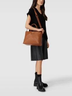 Liu Jo White Tote Bag In Leder-Optik Modell 'Achala' - Cognac