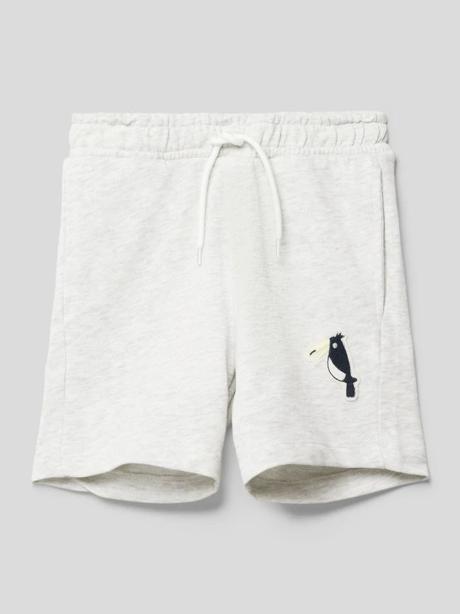 Name It Sweatshorts Aus Baumwolle Mit Motiv-Patch - Hellgrau Meliert 3 Name It Sweatshorts Aus Baumwolle Mit Motiv-Patch - Hellgrau Meliert
