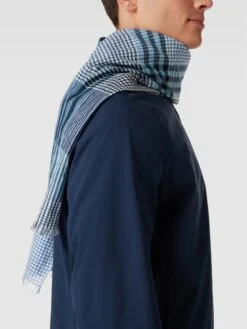 Bugatti Schal Mit Allover-Muster - Marineblau