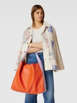 Essentiel Handtasche Mit Logo-Applikation - Orange