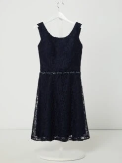 G.O.L. Kleid Aus Spitze Mit Zierperlen - Marineblau