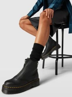 Dr. Martens Dr.Martens Boots Aus Leder Modell 'Jetta Sendal' - Schwarz