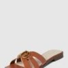 Guess Pantoletten Aus Leder Mit Label-Detail Modell 'SYMO' - Cognac