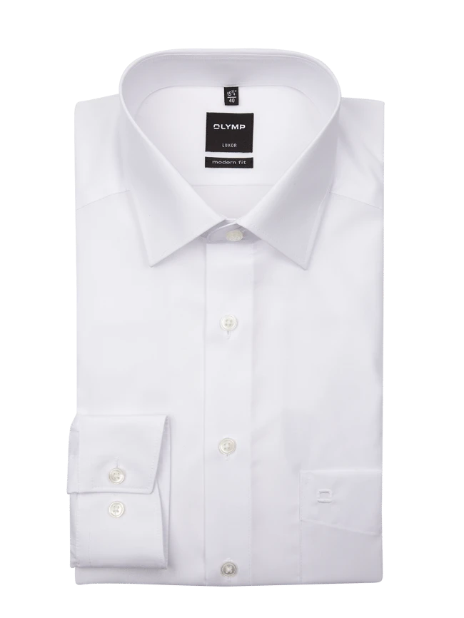 OLYMP Regular Fit Business-Hemd Aus Popeline - Weiß 4 OLYMP Regular Fit Business-Hemd Aus Popeline - Weiß – Bild 2