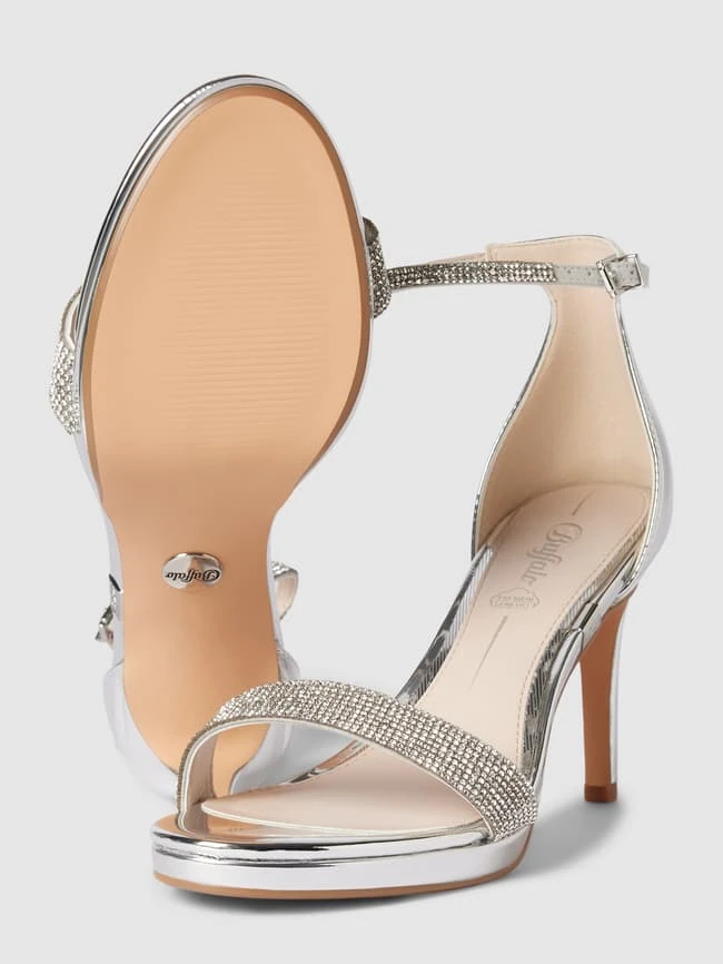 Buffalo Sandaletten Mit Zierbesatz Modell 'MONROE' - Silber 6 Buffalo Sandaletten Mit Zierbesatz Modell 'MONROE' - Silber – Bild 4