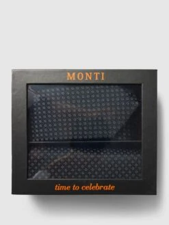 Monti Krawatte Mit Einstecktuch Im Set - Marineblau