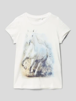 Name It T-Shirt Mit Motiv-Print Modell 'FRO' - Weiß