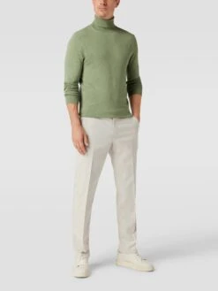 MCNEAL Longsleeve Mit Geripptem Rollkragen - Mint Meliert