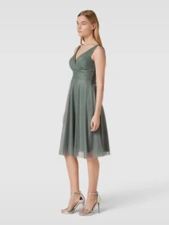 TROYDEN COLLECTION Cocktailkleid In Wickel-Optik - Mint