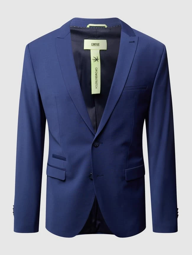Cinque Slim Fit 2-Knopf-Sakko Mit Stretch-Anteil Modell 'CiCastello' - 'CIPOWERSTRETCH' - Blau 4 Cinque Slim Fit 2-Knopf-Sakko Mit Stretch-Anteil Modell 'CiCastello' - 'CIPOWERSTRETCH' - Blau – Bild 2