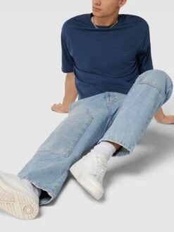 REVIEW Oversized T-Shirt Mit Rundhalsausschnitt - Dunkelblau