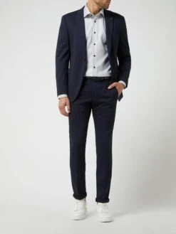 DIGEL Modern Fit Anzughose Aus Jersey Modell 'Sergio' - Marineblau