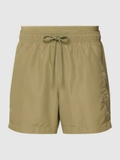 Calvin Klein Underwear Badehose Mit Label-Stitching - Olivgrün