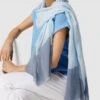 Esprit Schal Mit Label-Detail Modell 'BREEZYSTO' - Hellblau