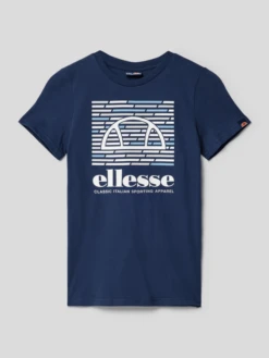 Ellesse T-Shirt Mit Motiv-Print Modell 'Viero' - Marineblau