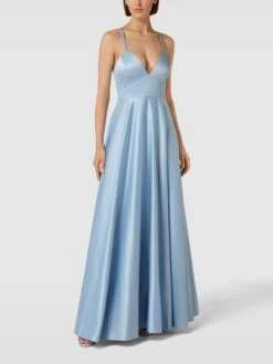 Jake*s Cocktail Abendkleid Mit Gelegten Falten - Hellblau