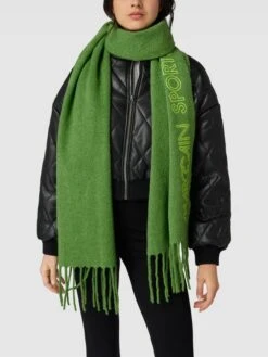 Marc Cain Schal Mit Strukturmuster - Apfelgrün