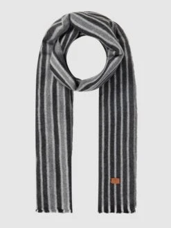 Barts Schal Mit Woll-Anteil Modell 'Junau' - Mittelgrau Meliert