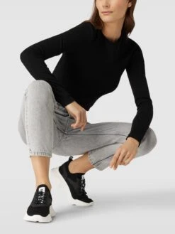 Steve Madden Sock-Sneaker Mit Label-Patch Modell 'MATCH' - Schwarz