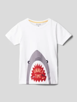 Blue Seven T-Shirt Mit Motiv-Print - Weiß