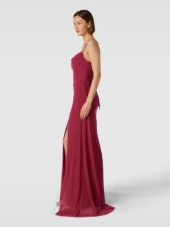 TROYDEN COLLECTION Abendkleid Mit Wasserfall-Ausschnitt - Pink
