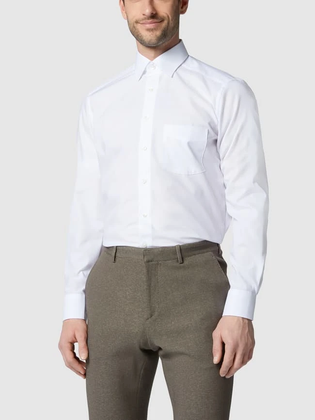 OLYMP Regular Fit Business-Hemd Aus Popeline - Weiß 6 OLYMP Regular Fit Business-Hemd Aus Popeline - Weiß – Bild 4