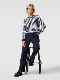 Montego Sweatshirt Mit Streifenmuster - Dunkelblau